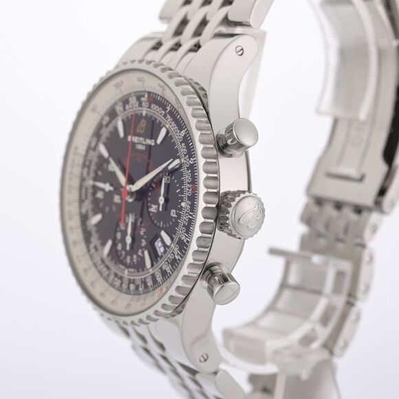 Serviced Breitling Navitimer Montbrilliant Legend A23350 Black Men's Watch B+P - Picture 6 of 14